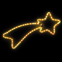 Silueta Cometa LED Fija (68x25 cm) | IP44 Exterior | Manguera 13mm | latiendadelosbelenes