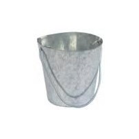 Cubo metálico sencillo en miniatura 4 cm