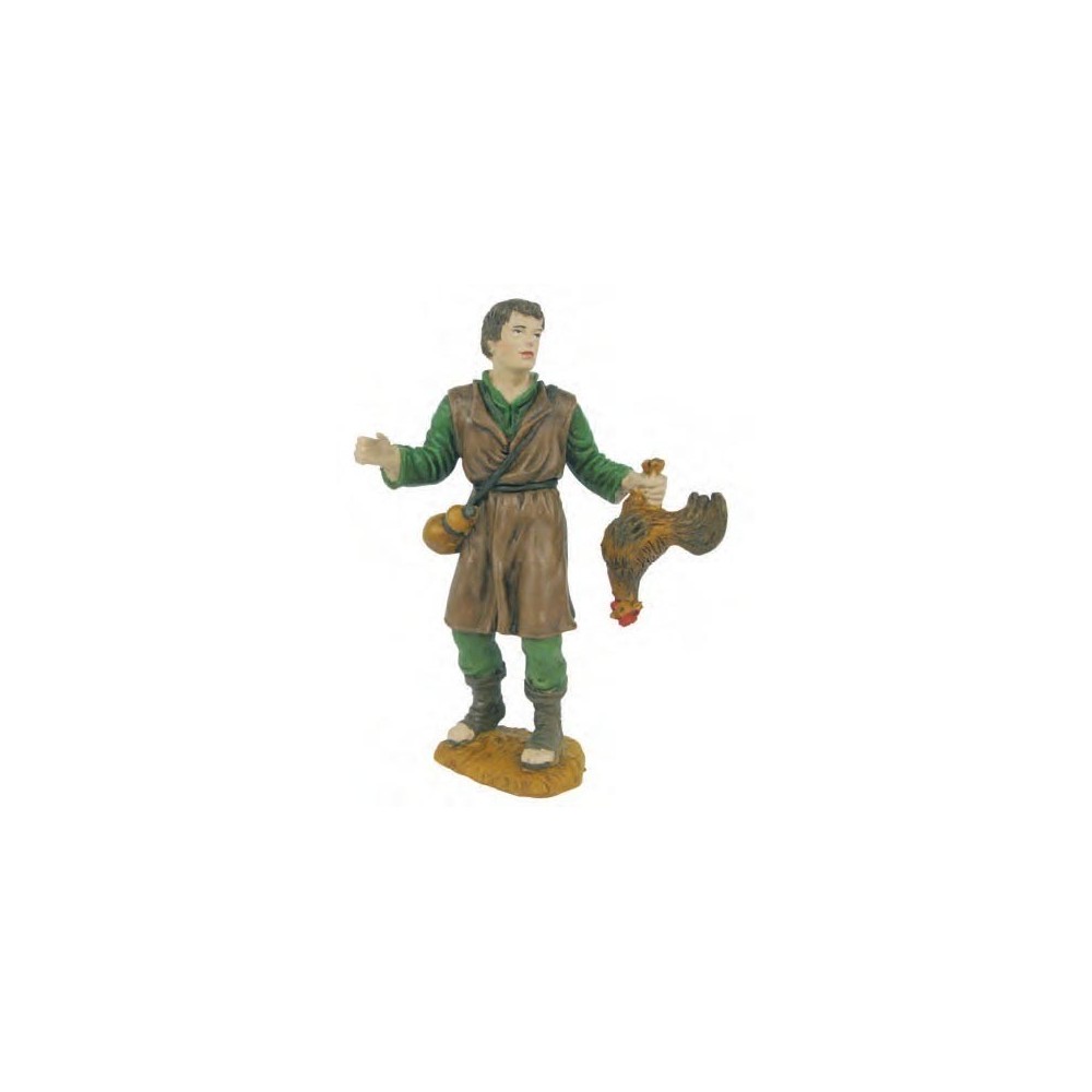 Pastor con gallo 15 cm Durexina y Tela