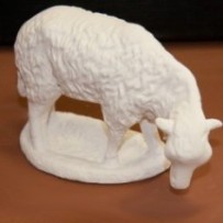 Corderito en escayola de 11 cm