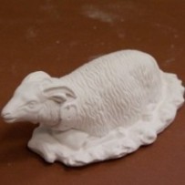 Carnero en escayola de 4 cm